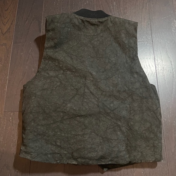 RARE STUSSY WASHED CANVAS PRIMALOFT VEST Small Black & Dark Gray HTF - Picture 3 of 12